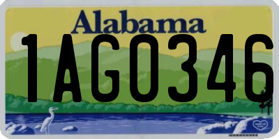 AL license plate 1AG0346