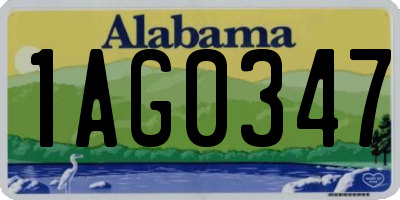 AL license plate 1AG0347
