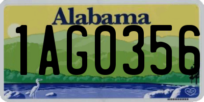 AL license plate 1AG0356