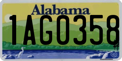 AL license plate 1AG0358