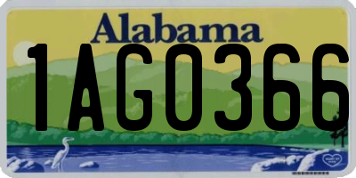AL license plate 1AG0366