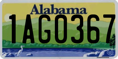 AL license plate 1AG0367