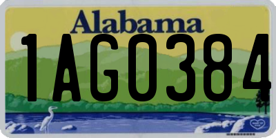 AL license plate 1AG0384