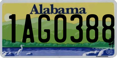AL license plate 1AG0388