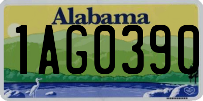 AL license plate 1AG0390