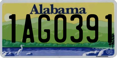AL license plate 1AG0391