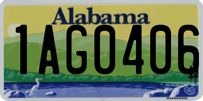 AL license plate 1AG0406
