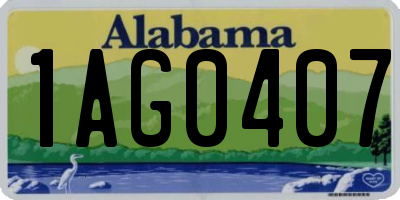 AL license plate 1AG0407
