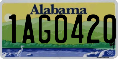 AL license plate 1AG0420
