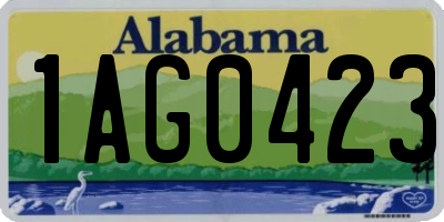 AL license plate 1AG0423
