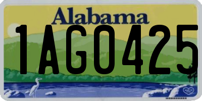AL license plate 1AG0425
