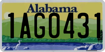 AL license plate 1AG0431