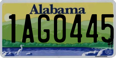 AL license plate 1AG0445
