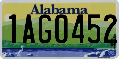 AL license plate 1AG0452