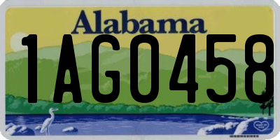 AL license plate 1AG0458