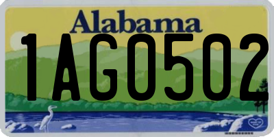 AL license plate 1AG0502