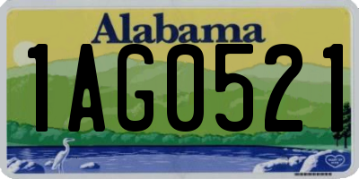 AL license plate 1AG0521