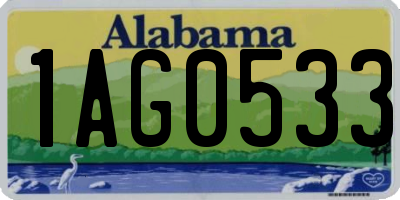 AL license plate 1AG0533