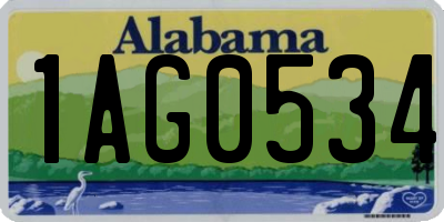 AL license plate 1AG0534