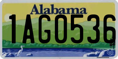 AL license plate 1AG0536