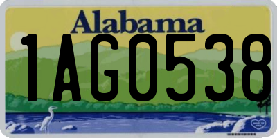 AL license plate 1AG0538