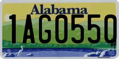 AL license plate 1AG0550