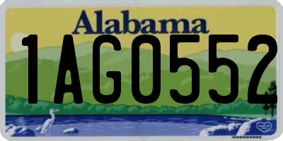 AL license plate 1AG0552