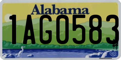 AL license plate 1AG0583