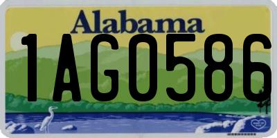 AL license plate 1AG0586
