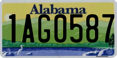 AL license plate 1AG0587
