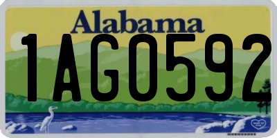 AL license plate 1AG0592