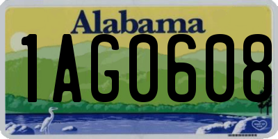 AL license plate 1AG0608