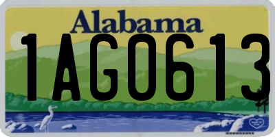 AL license plate 1AG0613