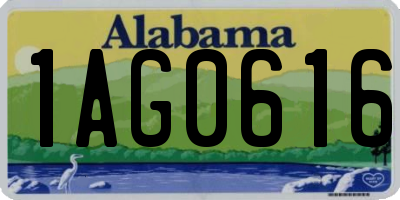 AL license plate 1AG0616