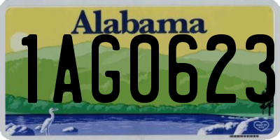 AL license plate 1AG0623