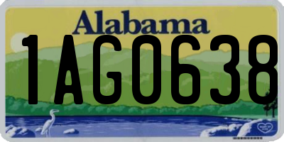 AL license plate 1AG0638