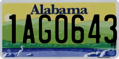 AL license plate 1AG0643