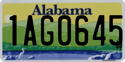 AL license plate 1AG0645