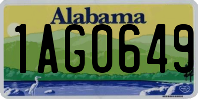 AL license plate 1AG0649