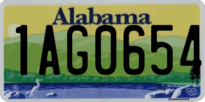 AL license plate 1AG0654