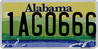 AL license plate 1AG0666