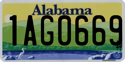 AL license plate 1AG0669