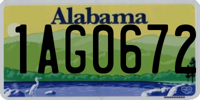AL license plate 1AG0672