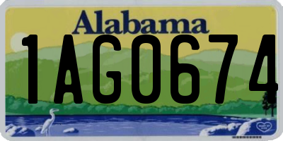 AL license plate 1AG0674