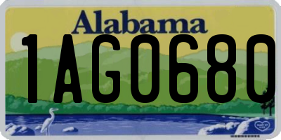 AL license plate 1AG0680