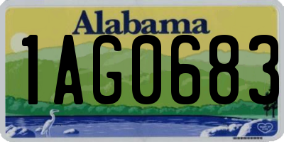 AL license plate 1AG0683