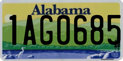 AL license plate 1AG0685