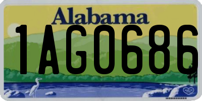 AL license plate 1AG0686