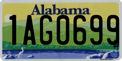 AL license plate 1AG0699