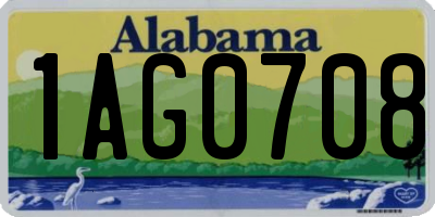 AL license plate 1AG0708